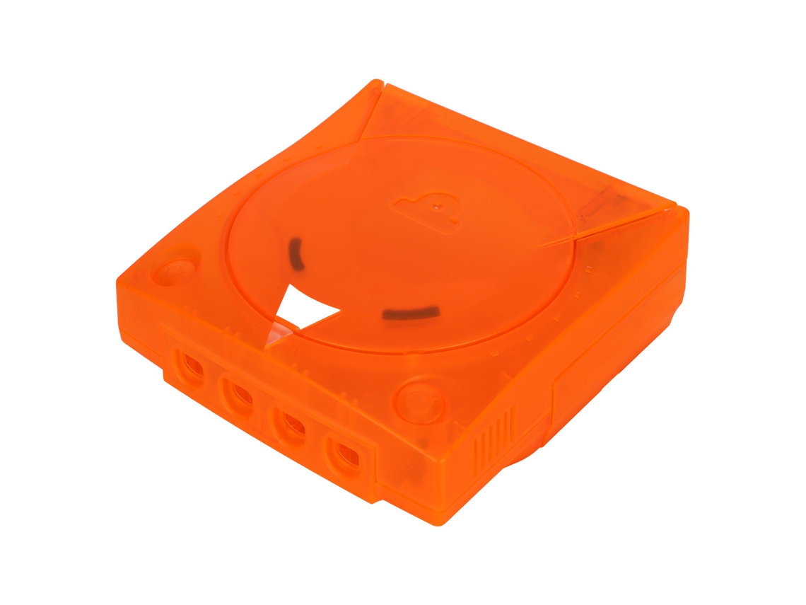 Capa de proteção translúcida laranja para Sega Dreamcast S/MARCA
