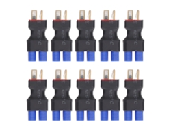 Adaptador De Conector De Batería Lipo Rc 10 Piezas Ec3 Hembra A T Plug Macho Universal Para Coche Avión Barco Rc