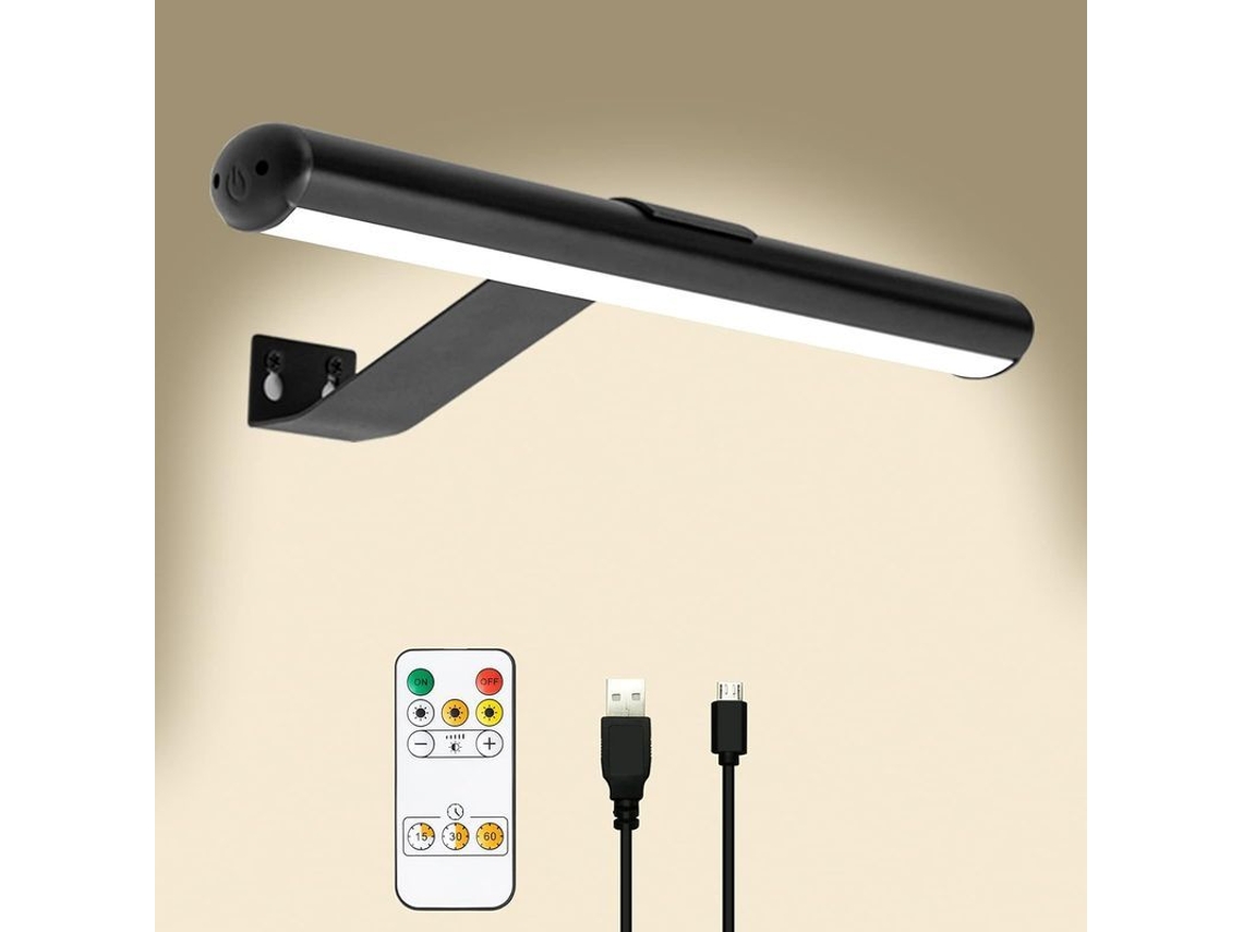 Lámpara De Pared Inalámbrica Con Mando A Distancia, Recargable, 300 Lúmenes, Ajustable Para Cuadros Y Obras De Arte.