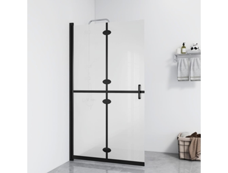 vidaXL Mampara de ducha plegable vidrio ESG esmerilado 110x190 cm