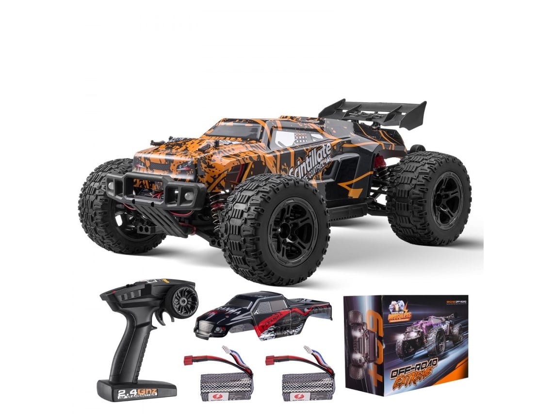 Camión todoterreno RC 110 4WD con motor sin escobillas, chasis metálico y neumáticos de alto agarre Tekmaquinas