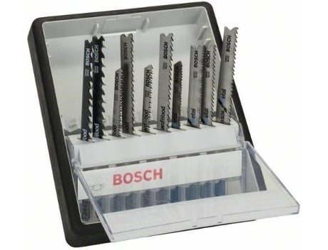 Conjunto de Láminas de Sierra de Calar BOSCH para Várias Maderas y Varios Metais Robust Line - 10 Un - Vástago T