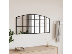 Espejo de pared arqueado de 100 x 50 cm, hierro negro, DKD HOME DECOR
