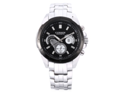 Reloj De Pulsera De Cuarzo Para Hombre Con Brazalete De Acero Inoxidable, Resistente Al Agua Hasta 30 M (blanco Y Negro).