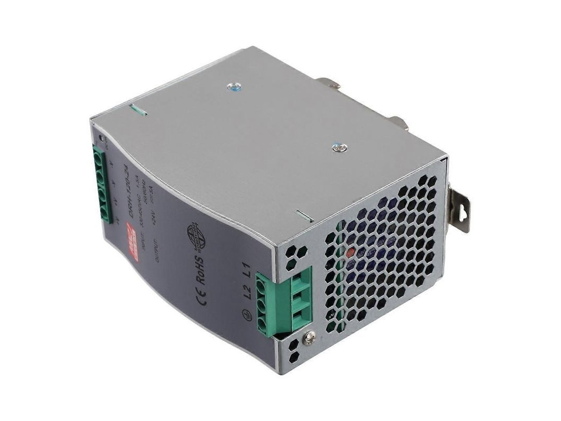 Fuente De Alimentación Conmutada Drh-120-24, 380 V Ca, 120 W, Salida Única, 24 V, Para Montaje En Riel Din Industrial.
