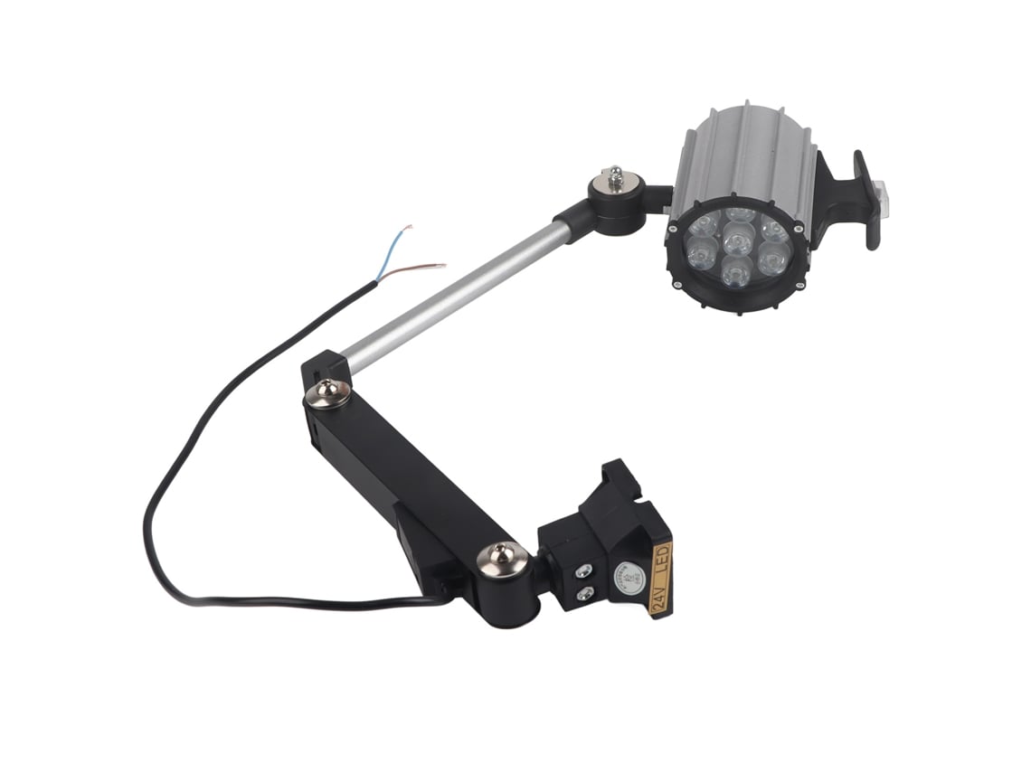 Bj-lâmpada Led De Braço Longo Ajustável Para Máquina Cnc, Torneiras, Fresadoras 7w 24v Com Fixação Por Parafuso