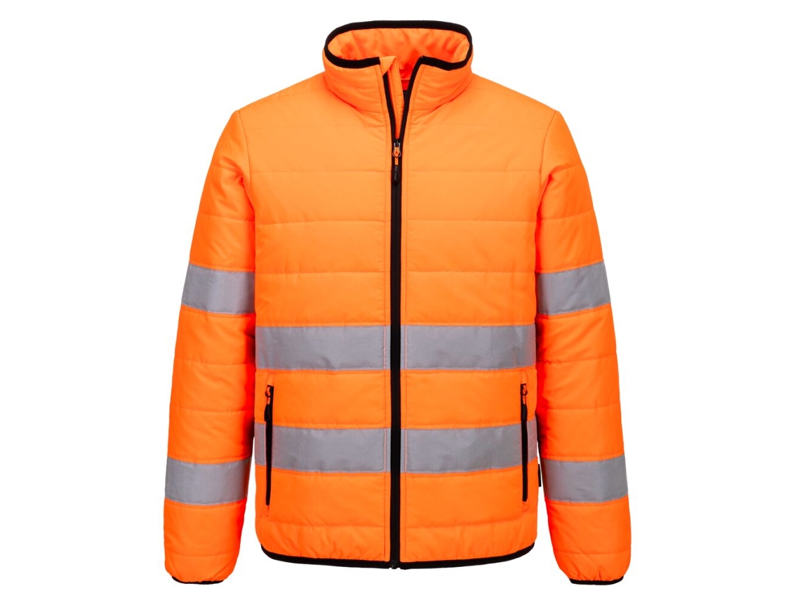 Chaqueta Alta Visibilidad Baffle Acolchada | Invierno Térmica Naranja/negro / 5xl