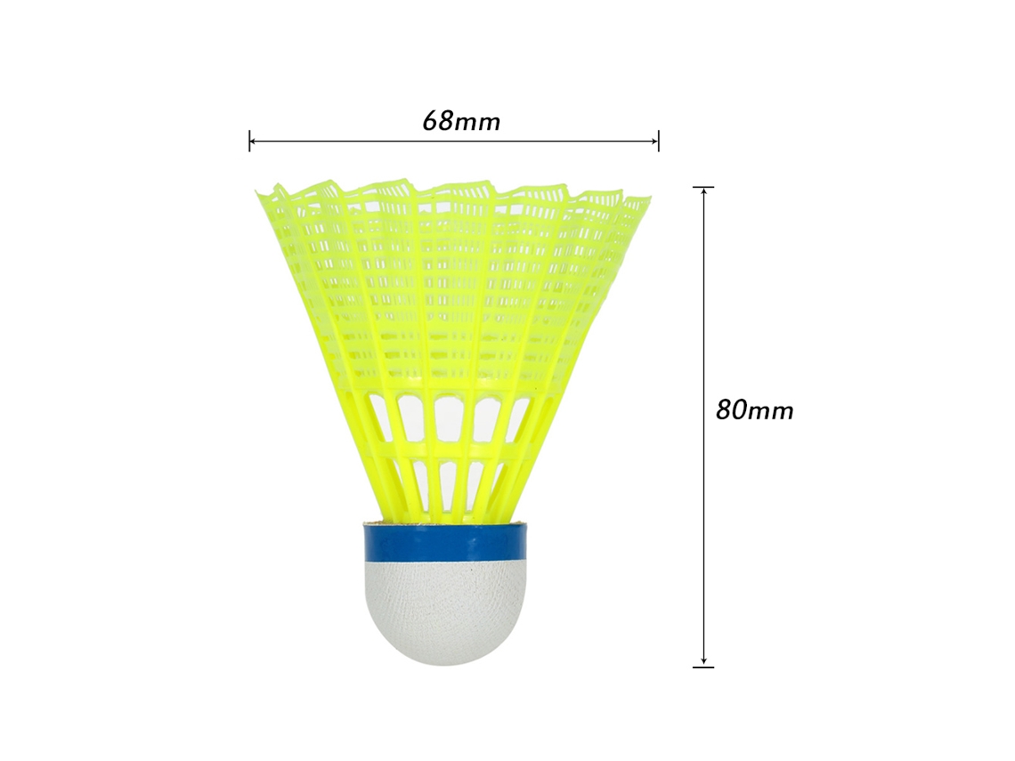 Volantes De Bádminton De Plumas De Nailon Amarillo Para Entrenamiento Y Competición En Interiores Y Exteriores.