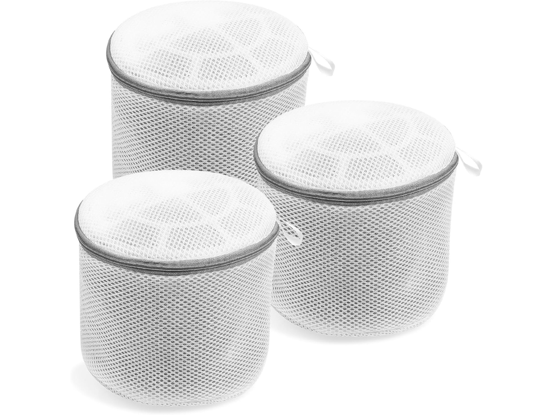 3 X Sacos de Roupa Máquina Lavar Malha Zíper Sapatos Roupa Íntima Itens Delicados 17 X 15 Cm YANYXR
