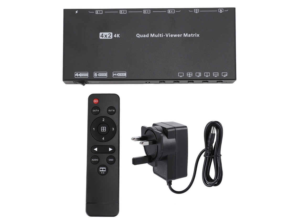 Baoj-2026novoswitch Splitter Hdmi 4 Em 2 Saída 4k 30hz