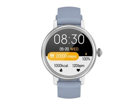 Smartwatches Multifuncionales 1 Pantalla HD de 19 Pulgadas Envío de Mensajes Plata AUJEZON