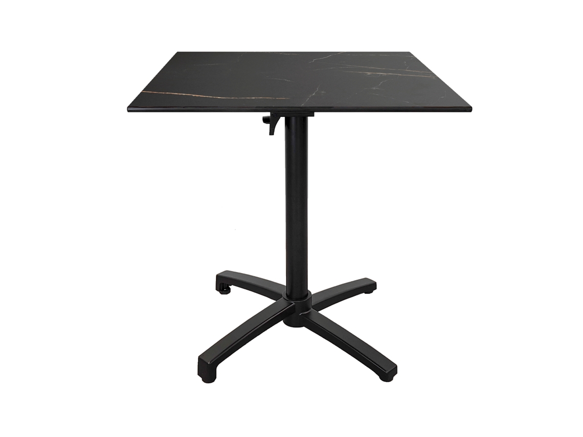 RESTOOTAB - Mesa plegable para exterior 70x70 - mármol fuego
