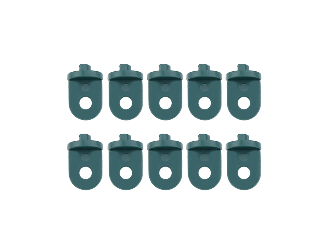 50 ganchos de plástico para invernaderos, para plantas y flores (verdes)