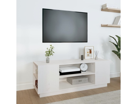Mueble De Tv VIDAXL Blanco Madera (110x35x40.5 cm)