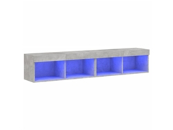 Maison Exclusive - Muebles De Tv Con Luces Led 2 Uds Gris Hormigón 80x30x30 Cm