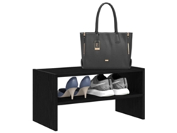 Zapatero | Armario Zapatero Apilable Roble Negro 60x30x30,5 Cm