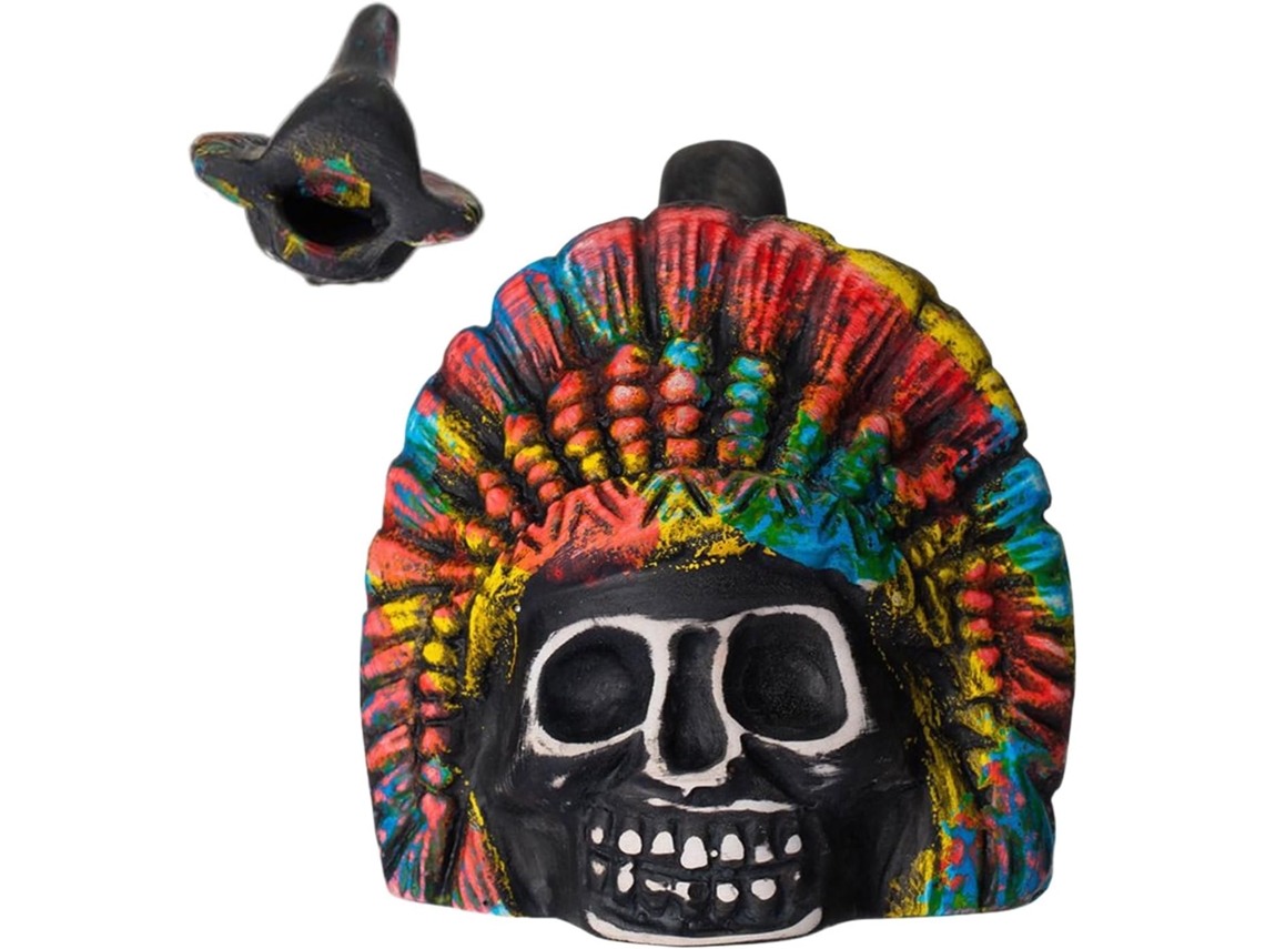 Silbatos de la Muerte Aztecas | Silbato de Calavera de Guerra Demoníaca | Silbatos de Guerra Aztecas | Auténticos zumbidos de Slowmoose