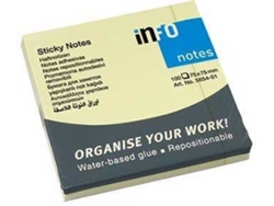 Bloc de Notas Adhesivas INFONOTES Amarillo (1 un - 7.5 x 7.5 cm)