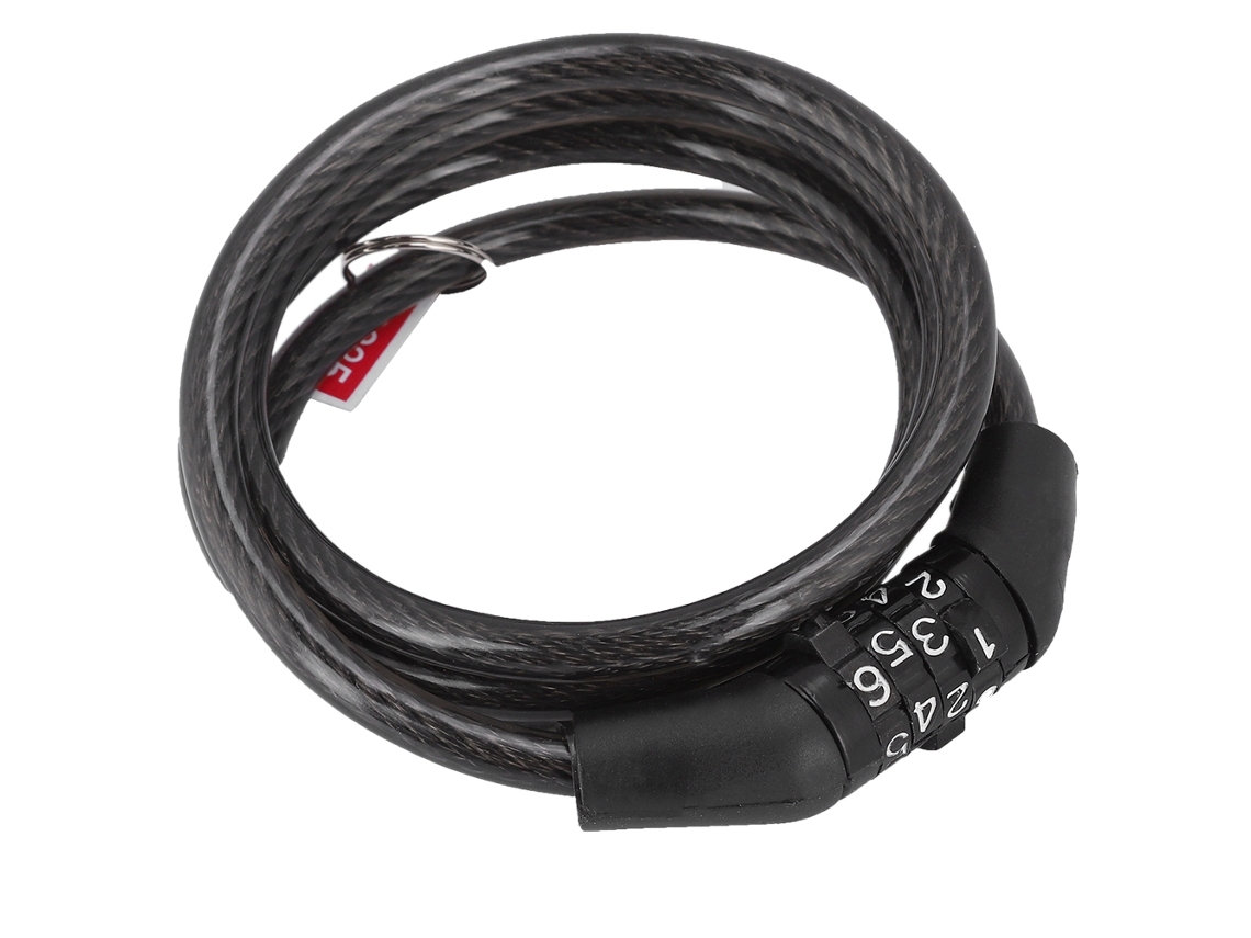 Candado de seguridad para bicicleta con cable, diseño sin llave, antirrobo de acero con contraseña, cadena de bicicleta
