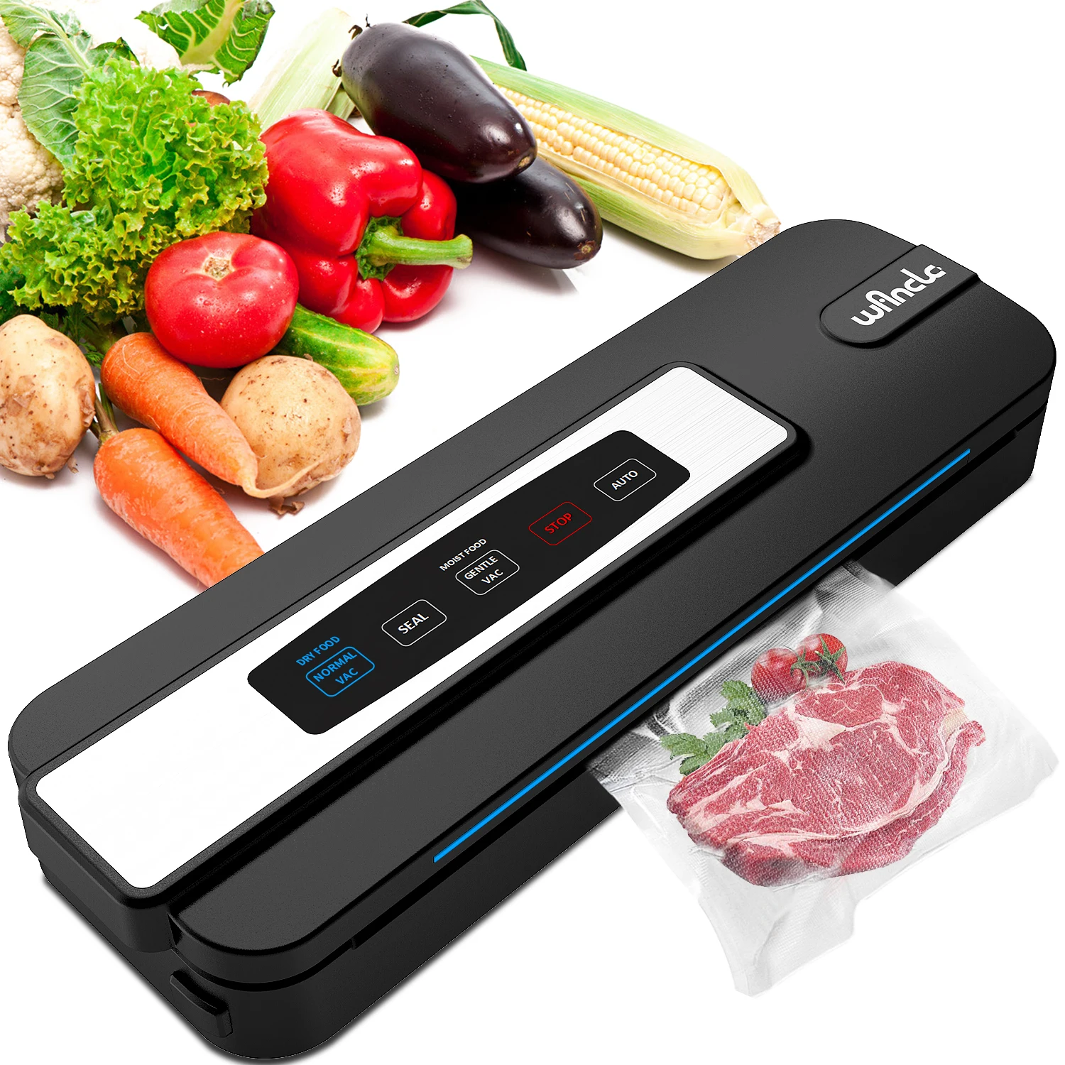 (220v) Máquina De Envasado Al Vacío De Alimentos Totalmente Automática Con Modo De Conservación, Máquina De Sellado De Bolsas De Plástico
