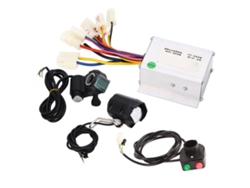2026-kit De Conversión Para Bicicleta Eléctrica 24v 250w Controlador Brush Throttle De Pulgar Con Llaves De Cierre Y Farol