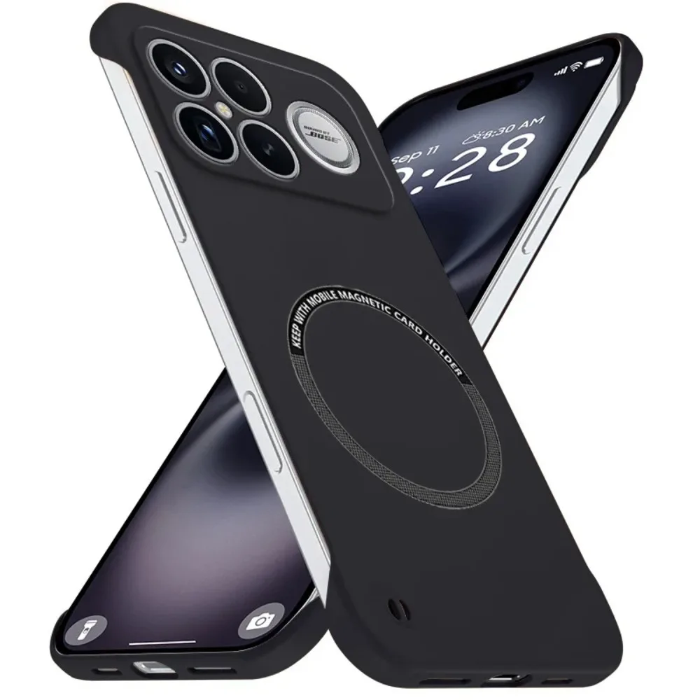 (negro, Poco F8 Ultra) Funda Magnética Ultrafina Sin Bordes Para Teléfonos Xiaomi, Resistente A Caídas, Con Carga Inalámbrica.