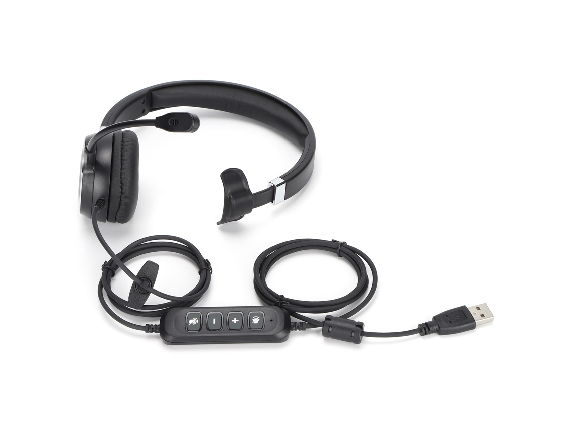 Auriculares Telefónicos Usb De Un Solo Oído Con Micrófono Y Control De Audio Para Diferentes Aplicações E Usos