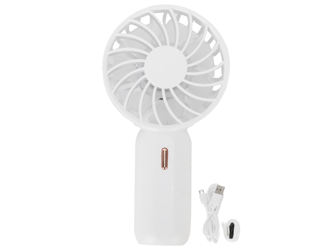 Ventilador portátil recargable por USB con potente flujo de aire - Blanco