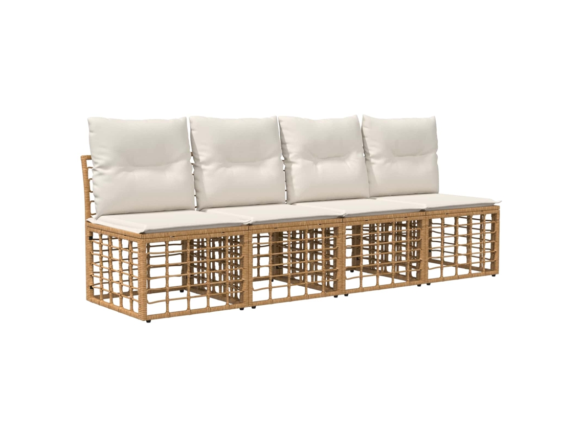 Maison Exclusive - Sofá De Jardín Para 4 Personas Sin Brazo 4 Pcs