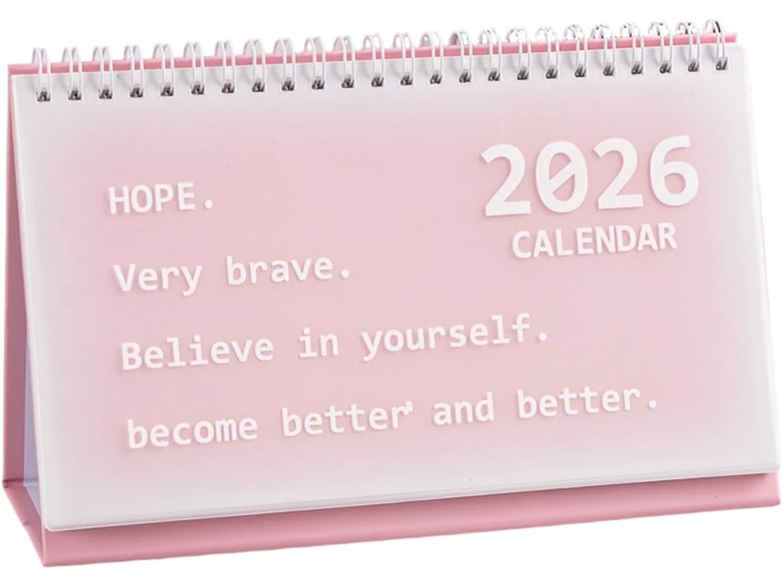 Calendario De Escritorio 2026 - Planificador Mensual Portátil Estilo Coreano Decorativo Para Para Profesores