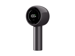 Mini ventilador turbo portátil (negro) - Pantalla digital - Carga USB - Potente flujo de aire