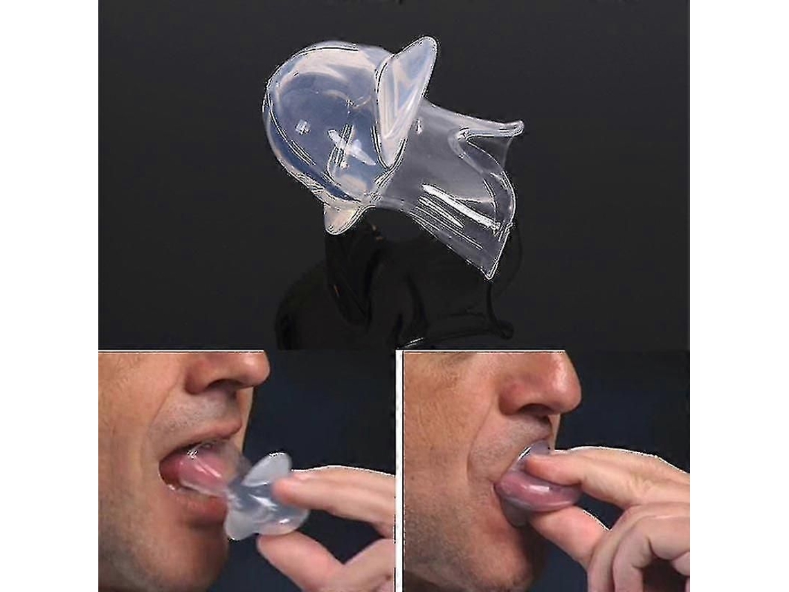 Dispositivo de retención lingual de silicona antironquidos con estuche, ayuda a detener los ronquidos y a dormir, 2 unidades, transparente TAISHENGDA
