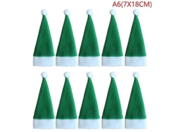 10 piezas de sombreros navideños, decoraciones, vajilla navideña, sombrero navideño, tenedor, cuchillo, bolsa, Nostalgia88