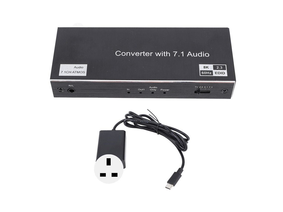 Divisor De Interfaz De Pantalla 8k 3d Hd De 40 Gbps, 1 Entrada Y 2 Salidas Para Hdtv, Stb, Dvd, Proyector, Enchufe Británico.