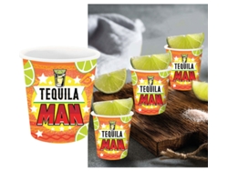Pack de 3 Chupitos Tequila Man de 5x6 cm