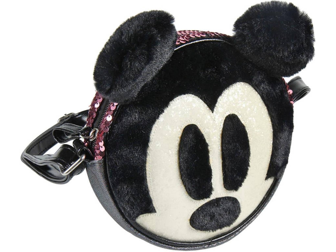 Bandolera MICKEY MOUSE (Rosa - Cuero Sintético - 21x21x6 cm)