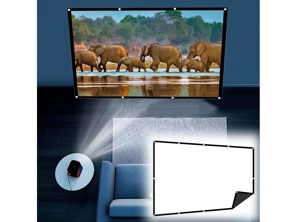 Pantalla De Proyector De 60 A 200 Pulgadas, Pantalla Plegable, Resistente Al Agua Y Engrosada, Pantalla De