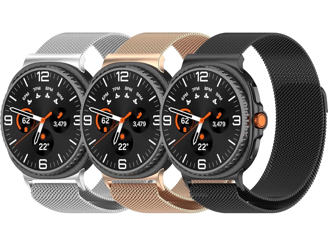 3 correas para Samsung Galaxy Watch 8/Watch 8, pulsera magnética clásica milanesa de metal/a01 Digitallab