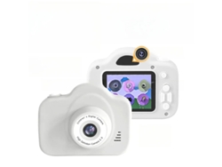 Cámara para niños 1080p HD con doble cámara y enfoque automático, color blanco Yizhood