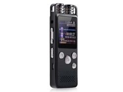 Grabadora de voz profesional con 80 horas de grabación continua, compatible con PCM y tarjeta TF de 32 GB (negro)