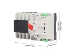 Conmutador De Transferencia Automática De Doble Potencia 4p 63a 400v Para Hogar Y Fábrica