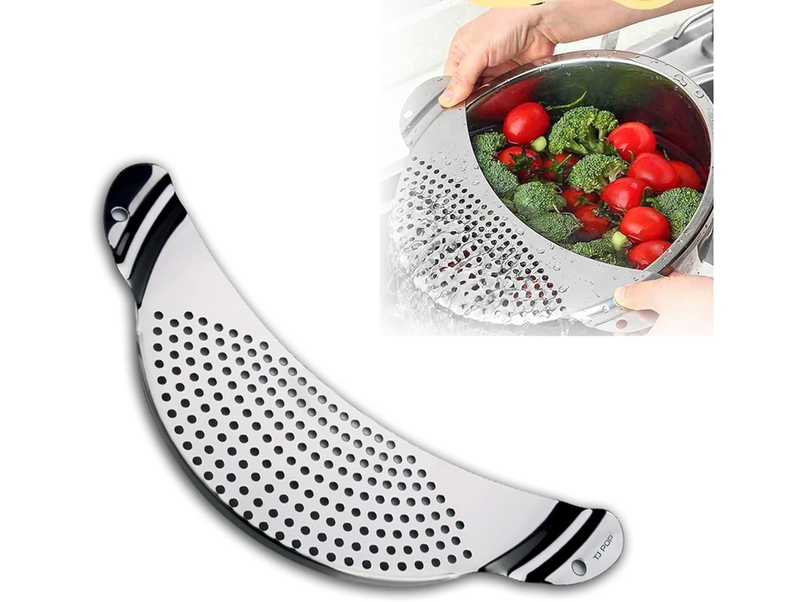 Escurridor de verduras - Cocina - Acero inoxidable - Plateado