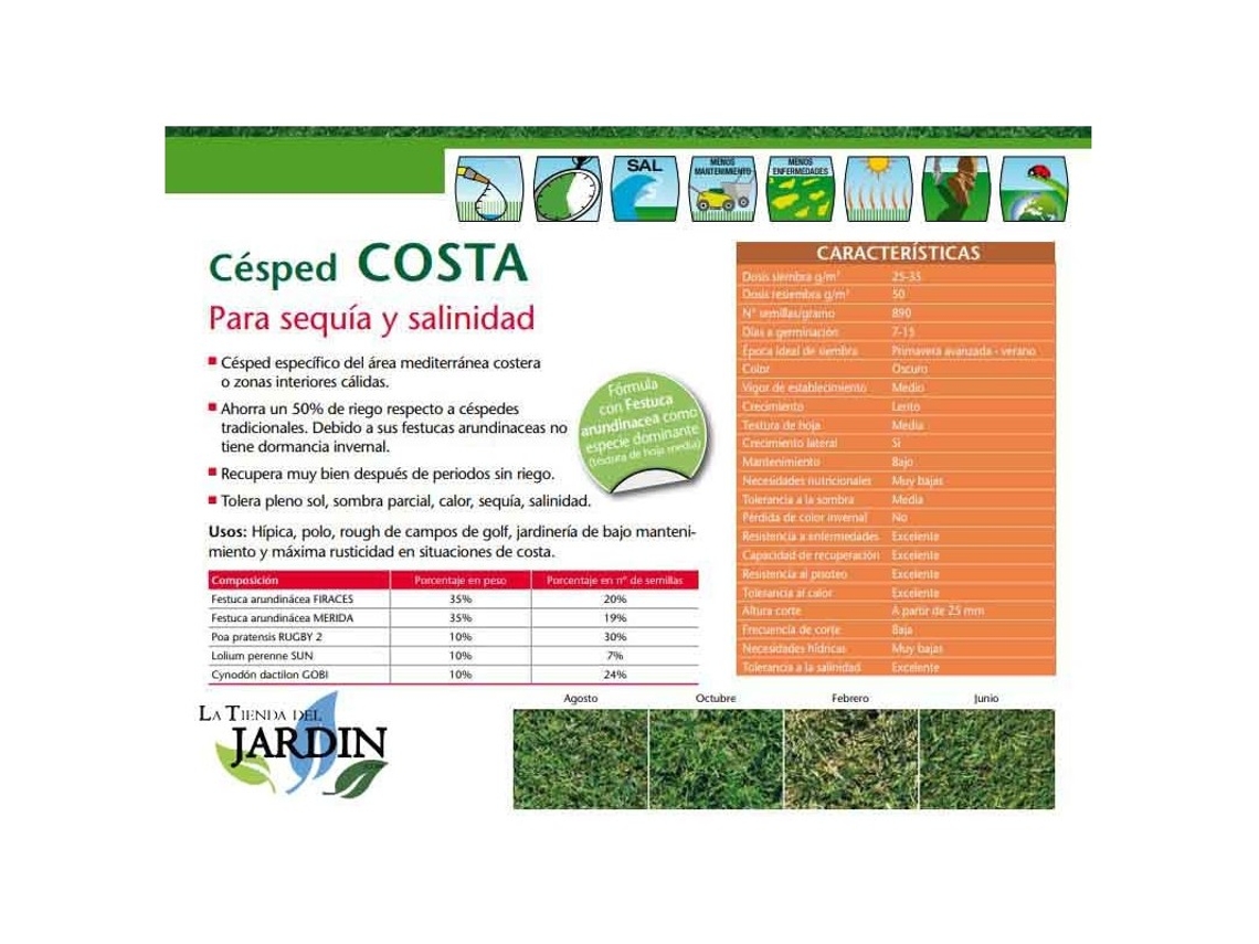 Semillas Césped Costa 25 kg FITO