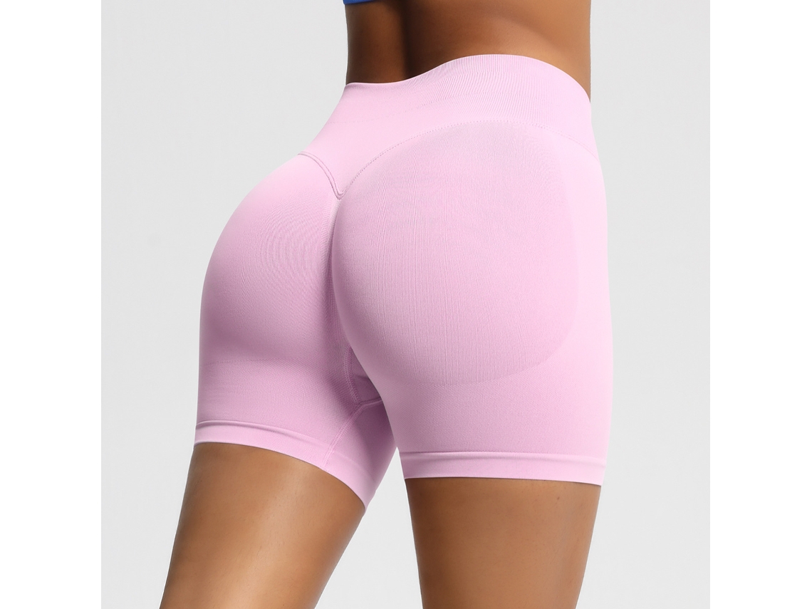 Pantalones Cortos De Yoga Para Mujer, De Secado Rápido, De Talle Alto, Para Yoga Y Ejercicio Físico, Talla Xxl (rosa) Czhhmart