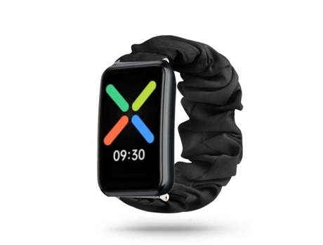 Correa Oppo Watch Free Pulsera Scrunchie Negro
