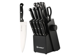 Juego de cuchillos de chef profesionales, material de acero al carbono, longitud de la hoja 19,3 cm, longitud del mango 13,2 cm, 19 piezas, hoja de precisión