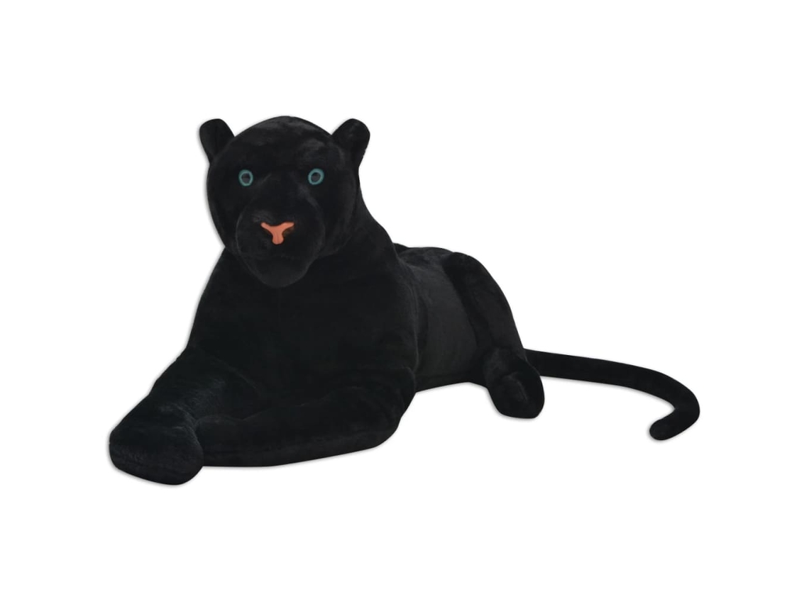 Peluche VIDAXL Negro Tela