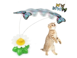 Ats-juguete Eléctrico Giratorio Para Gatos Mariposa Plástica Divertida Juguete Interactivo De Entrenamiento Para Mascotas