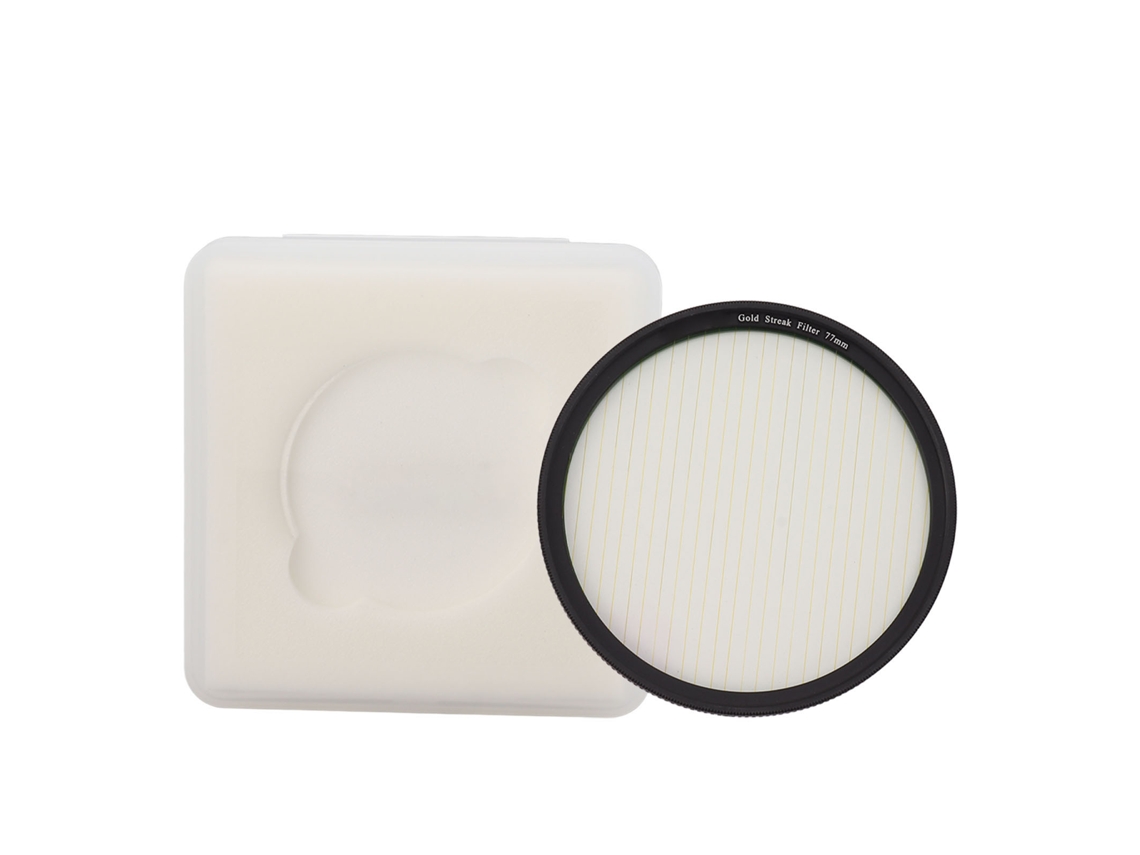 Filtro De Rayo Dorado Efecto Flare Filtro Óptico De Cristal Para Lentes De Cámara Con Estuche 77mm