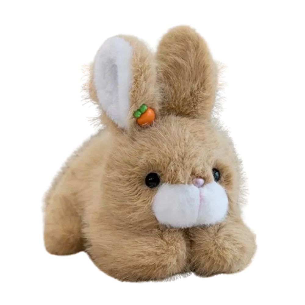 (marrón) Almohada De Peluche Suave Y Creativa Con Forma De Conejo Y Orejas Grandes.